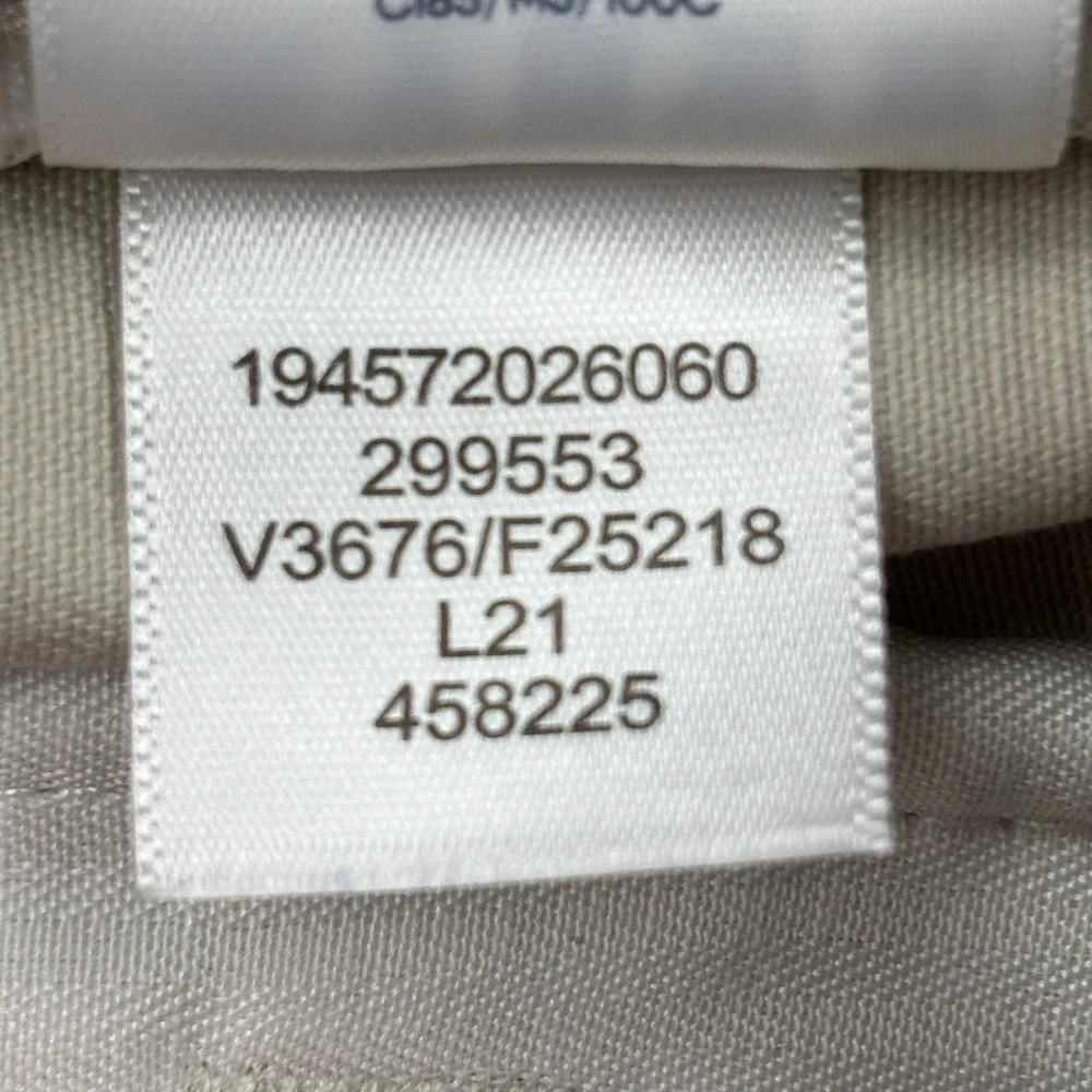 Lands End Pants Mens 34x34 Khaki Beige Traditional Fit Flat Front Chino Trousers